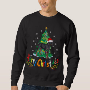 Black and Tan Coonhound Hund Ugly Weihnachtssüßer Sweatshirt