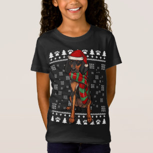 Black and Tan Coonhound Hund Weihnachtsmannmütze X T-Shirt