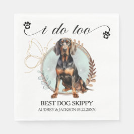 Black and Tan Coonhound Napkin mit Hunden Foto Serviette