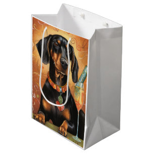 Black and Tan Coonhound - Neues Jahr Mittlere Geschenktüte