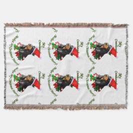 Black and Tan Coonhound Weihnachten Decke