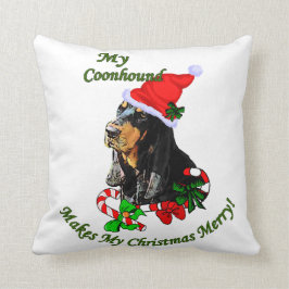 Black and Tan Coonhound Weihnachten Kissen