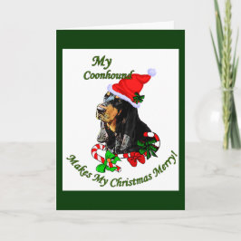 Black and Tan Coonhound Weihnachtsgeschenke Feiertagskarte