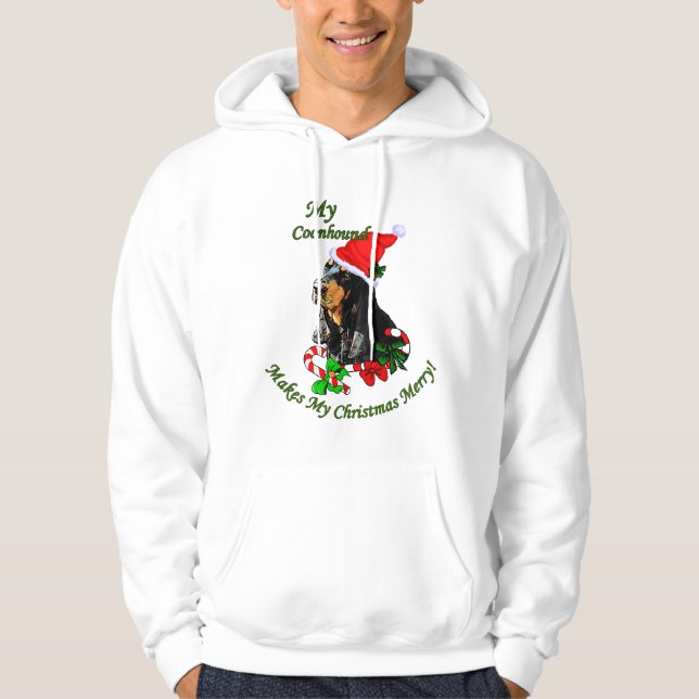 Black and Tan Coonhound Weihnachtsgeschenke Hoodie (Vorderseite)
