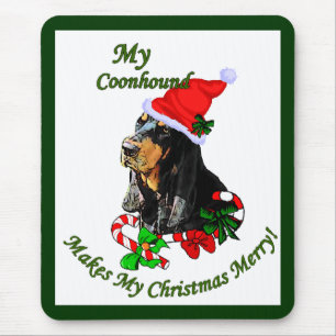 Black and Tan Coonhound Weihnachtsgeschenke Mousepad