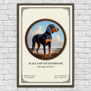 Black and Tan Coonhound Zoologie-Serie Poster