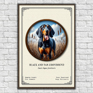 Black and Tan Coonhound Zoologie-Serie Poster