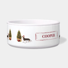 Black and Tan Dackel Funny Christmas Dog Napf