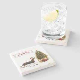 Black and Tan Dackel Funny Christmas Dog Steinuntersetzer