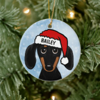 Black and Tan Dackel Santa Dog Individuelle Name