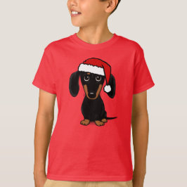 Black and Tan Dackel Santa Niedlich Dackel Hund T-Shirt