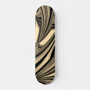 Black and Tan Floe Pattern Skateboard