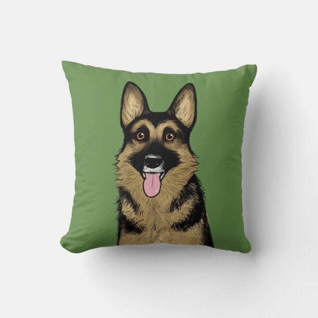 Black and Tan German Shepherd Dog | Coole Hauskuns Kissen (Vorderseite)