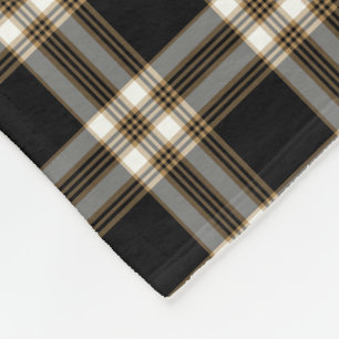 Black and Tan Irish MacGuinness Tartan Fleecedecke
