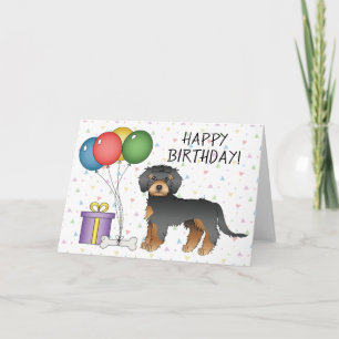 Black And Tan Mini Goldendoodle Alles Gute Zum Geb Karte