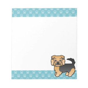 Black and Tan Norfolk Terrier Niedlicher Cartoon D Notizblock