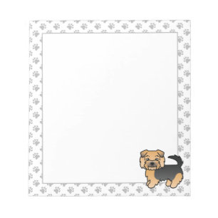 Black and Tan Norfolk Terrier Niedlicher Cartoon D Notizblock