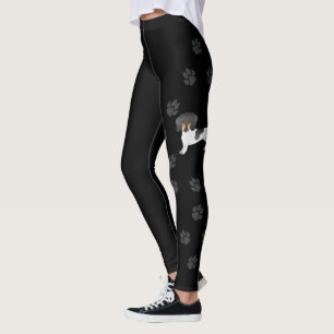 Black and Tan Piebald Kurz Hair Dackel & Paws Leggings