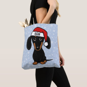 Black and Tan Santa Dackel Niedlich Dog Weihnachte