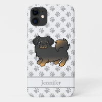 Black and Tan Tibetan Spanisch Cartoon Dog & Name