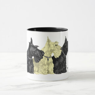 Black and Wheaten Scotties Tasse