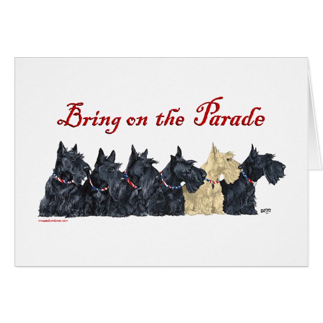 Black and Wheaten Scottish Terriers (Vorderseite (Horizontal))