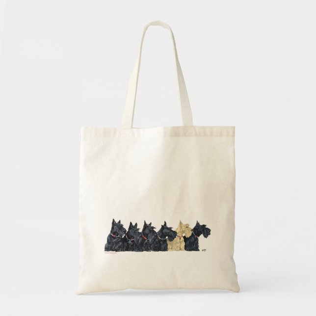Black and Wheaten Scottish Terriers Tragetasche (Vorne)
