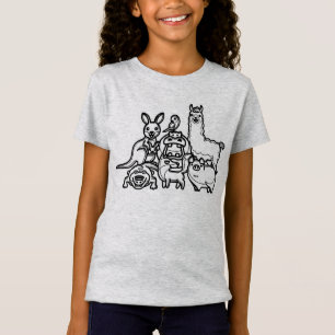 BLACK AND WHITE #16 - Animal Family V01 T-Shirt