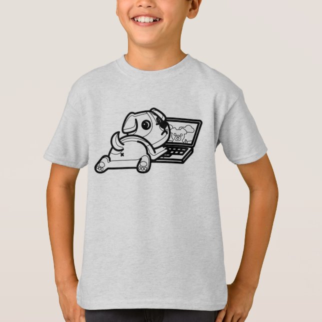 BLACK AND WHITE #53 - Ein Designer-Hund T-Shirt (Vorderseite)