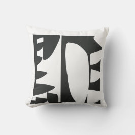 Black and white abstract color block art throw pil kissen