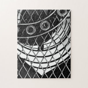 Black and White Abstract Geometric Photo Puzzle