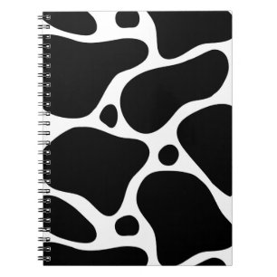 Black and white abstract giraffe pattern notizblock