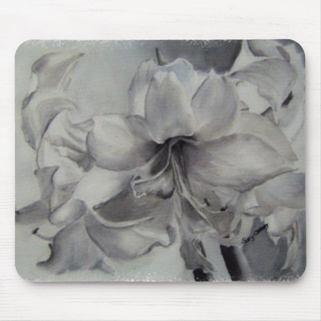 BLACK AND WHITE AMARYLLIS MOUSEPAD (Vorne)