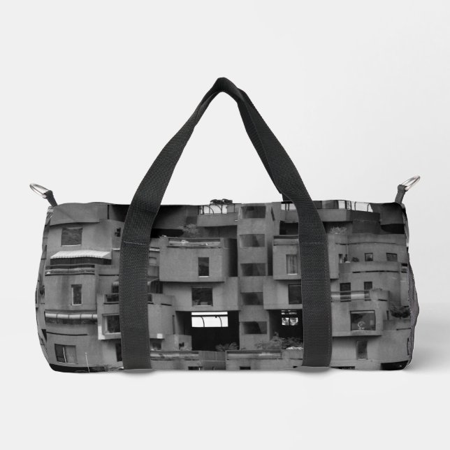 Black and White Architectural  Duffle Bag (Vorderseite)