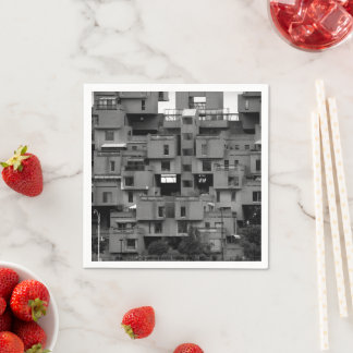 Black and White Architectural  Serviette