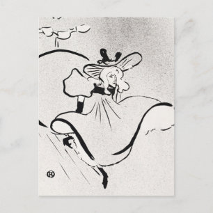 Black and White Art Jane Avril von Toulouse Lautre Postkarte
