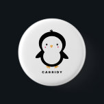 Black and White Baby Pinguin Kinder Personalisiert Button<br><div class="desc">Sehr schöne Button-Taste mit einer niedlichen Abbildung eines Pinguins. Personalisieren Sie das Programm durch Hinzufügen eines Namens oder einer kurzen Wortgruppe. Dieser Pinguin-Button-Knopf ist ein personalisiertes Geschenk.</div>
