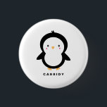 Black and White Baby Pinguin Kinder Personalisiert Button<br><div class="desc">Sehr schöne Button-Taste mit einer niedlichen Abbildung eines Pinguins. Personalisieren Sie das Programm durch Hinzufügen eines Namens oder einer kurzen Wortgruppe. Dieser Pinguin-Button-Knopf ist ein personalisiertes Geschenk.</div>