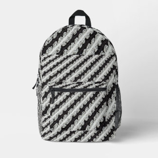 Black and White Bands Bedruckter Rucksack