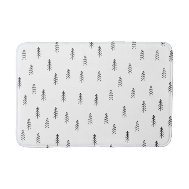  Black and White Bathroom Rug Badematte (Vorderseite)