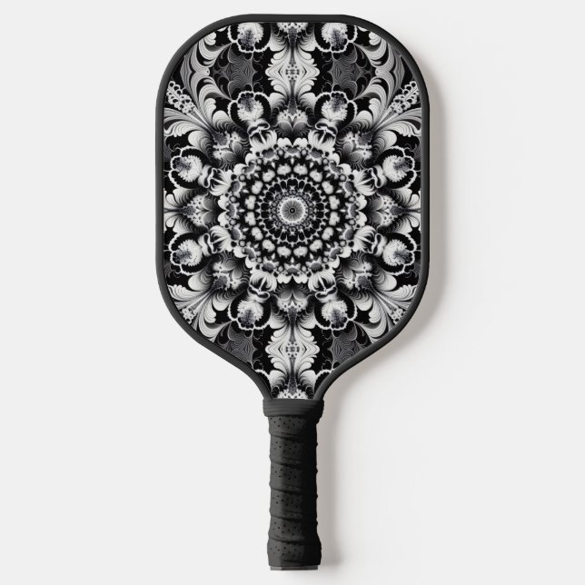 Black and White Bliss Pickleball Schläger (Vorderseite)