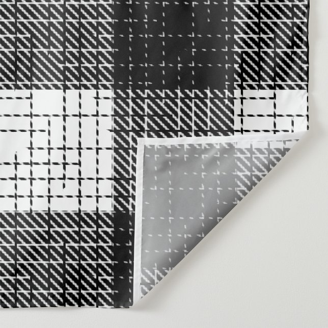 Black and White Bold Checkered Plaid Design  Stoff (Von Creator hochgeladen)