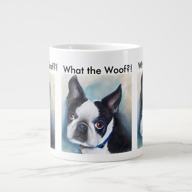 BLACK AND WHITE BOSTON TERRIER Jumbo-Tasse (Vorderseite)