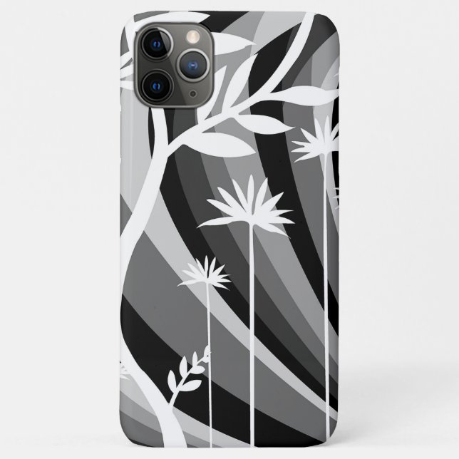 Black and White Botanical Illustration Curved Back Case-Mate iPhone Hülle (Rückseite)