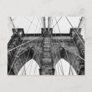 Black and White Brooklyn Bridge Foto NYC Postkarte