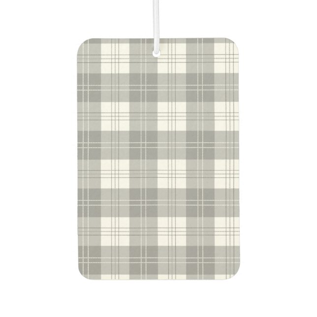 Black and White Buffalo Plaid Autolufterfrischer (Vorderseite)