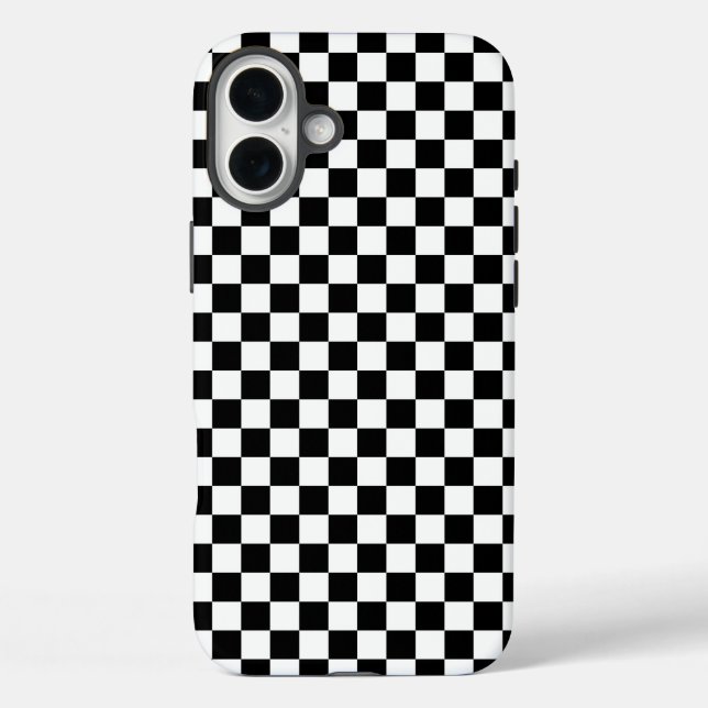 Black and white checkerboard pattern  Case-Mate iPhone hülle (Rückseite)