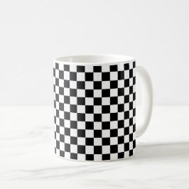 Black and white checkerboard pattern kaffeetasse