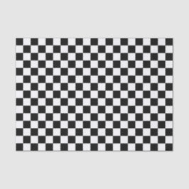 Black and white checkerboard pattern seidenpapier