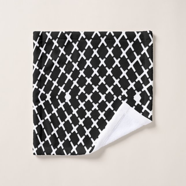Black and white checkered illustration waschlappen (Waschlappen)